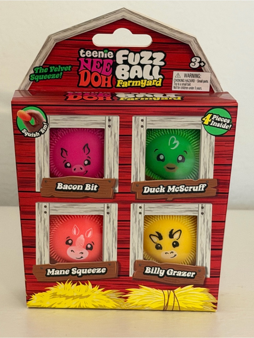 Needoh Farmyard Fuzzball 4 Pack